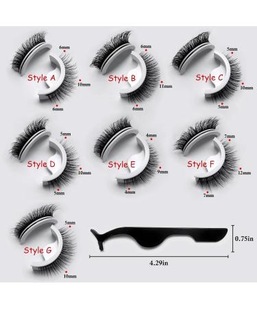 Buy AddFavor 2 Pairs Self Adhesive Eyelashes - Reusable 6D Curl Cat Fake Lashes for a Natural Look | No Glue False Lashes 10mm Style G - International Shipping - Buy Online on GoSupps.com