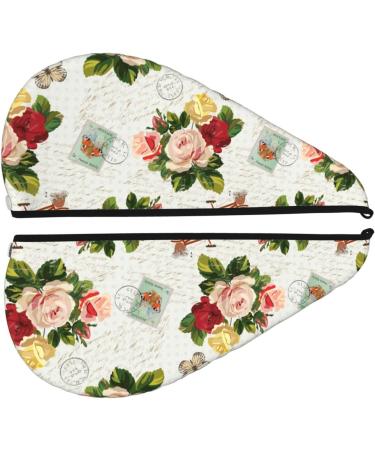 Hair Towel Wrap - Quick-Dry Turban for Effortless Hair Drying | Vintage Bike Flower Design - Buy Online on GoSupps.com