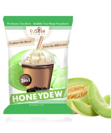 Fusion Select Bubble Tea Mix - Flavored 3-in-1 Drink Powder with Cream & Sugar - Instant Pre-Mixed Beverage for Hot or Cold Blends & Yummy Frappes - 6 oz. Pack, Made in Taiwan (Honeydew) - Buy Online on GoSupps.com
