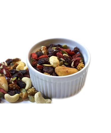 Raw Superfoods Trail Mix - The Works | Goji Berries, Golden Berries, Mulberries, Nuts & Seeds | 1.25lb Pack - Buy Online on GoSupps.com