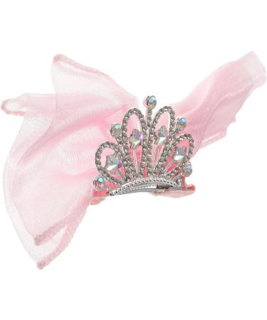 FRCOLOR Girl Hair Accessories bow pin bow clips bows for girls princess crown clip bows clips girl party crown cute birthday pink crown princess crown child Mesh rhinestones crown - Buy Online on GoSupps.com