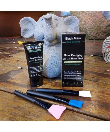 SHILLS Charcoal Face Mask for Men - Peel Off & Blackhead Removal Set with Brush | Purifying Skincare - Buy Online on GoSupps.com