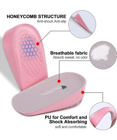 0.6 Height Pink Heel Lift Inserts for Heel Pain & Plantar Fasciitis - Buy Online on GoSupps.com