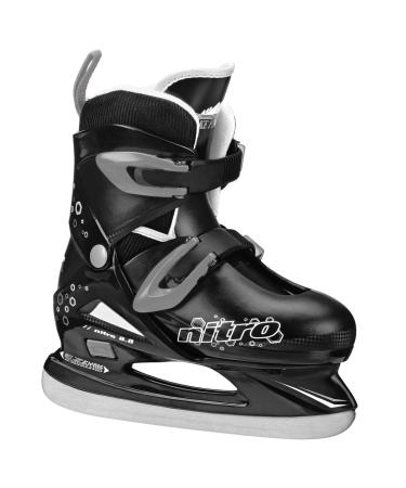 Lake Placid Boys Nitro 8.8 Adjustable Ice Skates Grey Small (11-13)