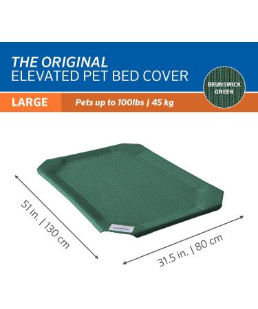 Large Coolaroo Pet Bed Replacement Cover in Brunswick Green - Durable and Stylish - Buy Online on GoSupps.com