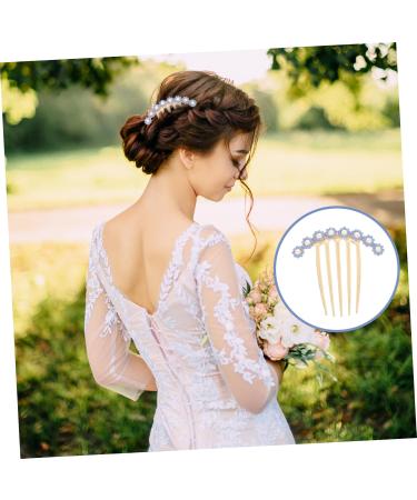 Didiseaon Hair Accessories Rhinestone Hair Clips for Women Rhinestone Clips for Hair Rhinestone Side Comb Hair Comb Clip Metal Hair Comb Vintage Decorate Imitation Pearls Bride - Buy Online on GoSupps.com