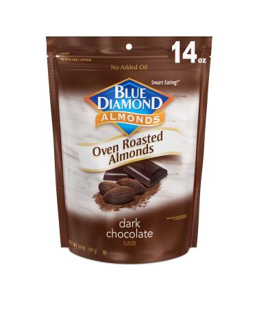 Blue Diamond Almonds Oven Roasted Dark Chocolate Flavored Snack Nuts, 14 Oz Resealable Bag (Pack of 1) 14 Ounce (Pack of 1)