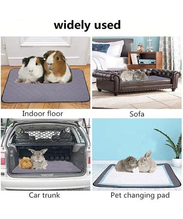 Washable Guinea Pig Cage Liners - 2 Pack, Waterproof & Reusable Pee Pads for Small Animals - Fast Absorbent Bedding for Rabbits, Hamsters, Rats - 24x47 Anti Slip Mat - Buy Online on GoSupps.com