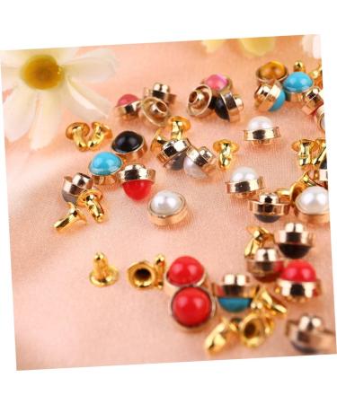 NUOBESTY 70pcs Rivets DIY Unhandled Color for Watchband Each Rivet Semicircular Seven Leatherware Alloy - Buy Online on GoSupps.com