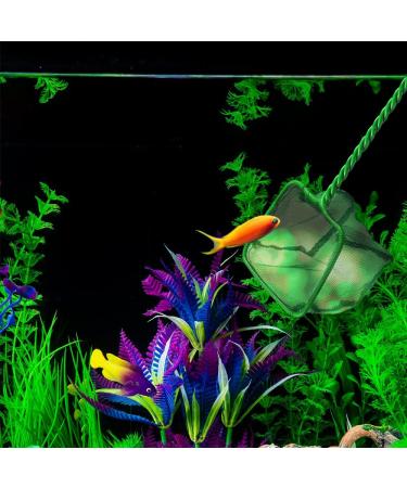 SLSON 4 Fine Mesh Aquarium Fish Net with 10 Handle - Quick Catch Nylon Net for Fish Tanks - Green - Buy Online on GoSupps.com