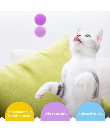 VOVIGGOL 30pcs Cat Toy Balls - 3CM Soft Pompom Balls in 10 Colors for Indoor Cats | Interactive Quiet Play & DIY Crafts - Buy Online on GoSupps.com