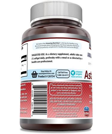 Amazing Formulas Astaxanthin 12mg 120 Softgels - Non-GMO Gluten Free Skin & Eye Health Supplement - Buy Online on GoSupps.com