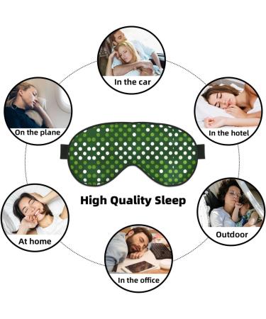 SSIMOO Green Polka Dots Eye Mask - Double-Sided Soft Light Blocking Enhances Sleep Quality - International Shipping - Buy Online on GoSupps.com
