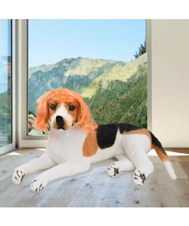 Funny Dog & Cat Role Play Wig - Halloween & Christmas Costume for Small Medium & Large Pets (Orange) - Buy Online on GoSupps.com