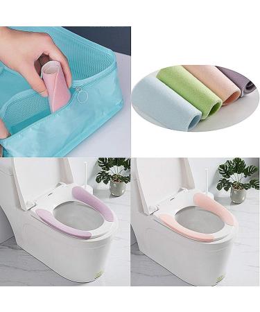 Washable Bathroom Toilet Seat Cover Pads | Reusable Cushion 4 Pack for Winter - Buy Online on GoSupps.com