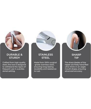 NGHIA Cuticle Nipper D-03 JAW 12 | Durable Stainless Steel | Sharp & Ergonomic Design | Grey Plated | Ideal for Salons & Home Use - International Shipping Available - Buy Online on GoSupps.com