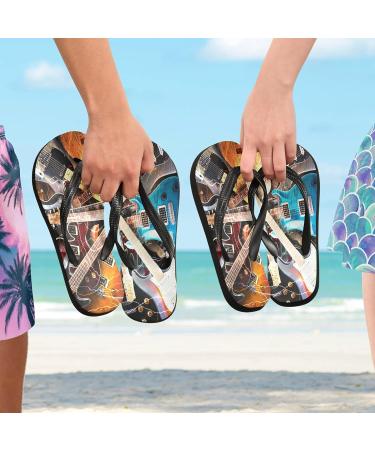 Mnsruu Electric Guitar Flip Flops | XXL Comfort for Home Hotel Spa and Travel - Unisex Design for Men & Women - Buy Online on GoSupps.com