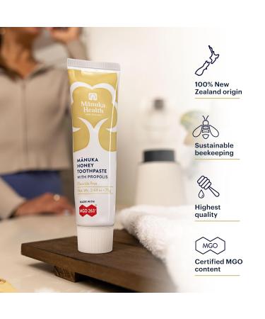Buy Manuka Health Manuka Honey Toothpaste with Propolis - Natural Oral Care (2.64 oz) | International Shipping Available - Buy Online on GoSupps.com