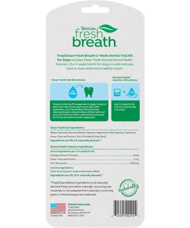 Fresh Breath by TropiClean Dental Trial Kit - Enhance Oral Care & Refreshing Breath Worldwide - Buy Online on GoSupps.com