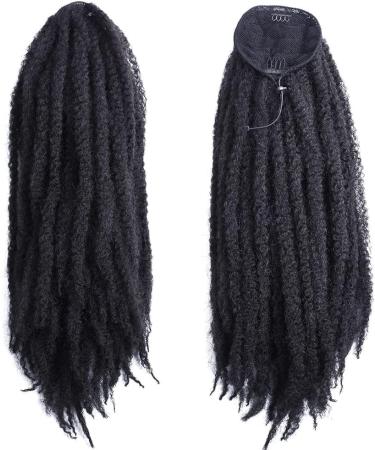 Ysxsxy Marley Braids Locs Ponytail Drawstring Ponytail Extension Hairpieces Clip in Braided Loc Ponytail Afro Kinky Curly Clip in Braided Pony Tail Hair Extensions for Black Women (18 Inch 1B) 18 Inch 1B - Buy Online on GoSupps.com