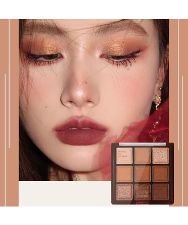 EONFAVE Chocolate Eyeshadow Palette 9 Colors Brown Makeup Palettes Nude Tint Long Lasting Shine Matte Travel Size for Women and Girls - Buy Online on GoSupps.com