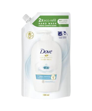 Dove Liquid Hand Soap for Hydrated and Instantly Soft Skin Care & Protect Refill Deep Cleansing with Antibacterial Ingredient 500ml
