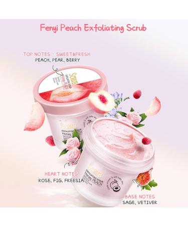 Peach Brightening Exfoliating Body Scrub Peach Smooth & Tight Body Scrub Peach Smooth & Tight Body Scrub Deep Exfoliating Scrub For Body Face - Buy Online on GoSupps.com
