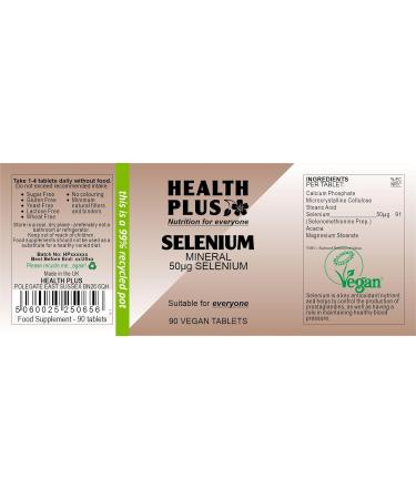 Health Plus Selenium 50g Mineral Supplement - 90 Tablets | Boost Immune System and Antioxidant Support - Buy Online on GoSupps.com