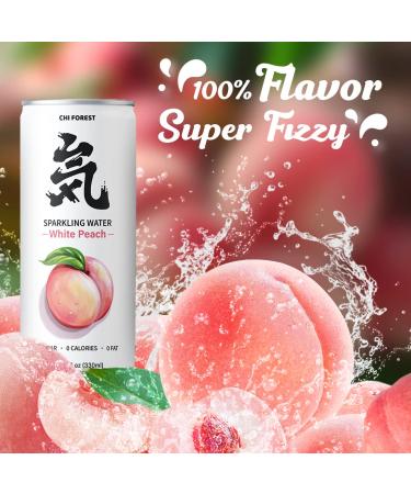 GENKI FOREST White Peach Sparkling Water 11.15 fl oz Cans (Pack of 24) - Buy Online on GoSupps.com