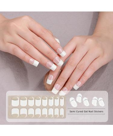 Semi-cured nail bands French gel stickers damage-free manicure supplies for women girls beginners and beauty enthusiasts. - Buy Online on GoSupps.com
