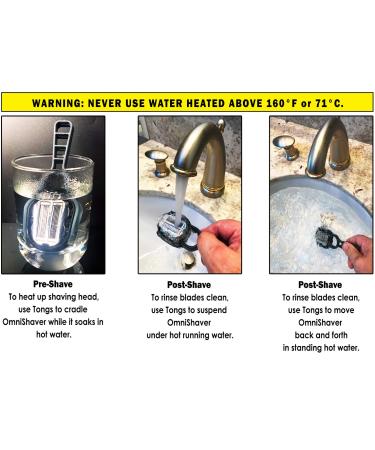 OmniShaver Hot Water Tongs - Protect Your Fingers While Washing, Gray - Buy Online on GoSupps.com