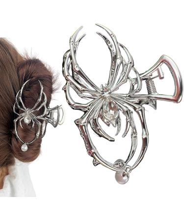 Shakven Spider Hair Claw Clip - Women Halloween Spider Hair Grippers Clip | Halloween Hair Accessories for Dating Business Trip Pool Traveling Silver - Buy Online on GoSupps.com