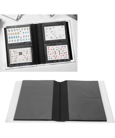 Nail Decal Storage Album Nail Sticker Album Cardboard Kraft Paper Lightweight Portable 30 Pages Nail Sticker Display Book for Nail Salons Family Photo Storage(white) - Buy Online on GoSupps.com