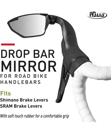 Selle Italia Eyelink Panorama Mirror Shifter Mount for Bicycles - Rear View Handlebar Accessory - Buy Online on GoSupps.com