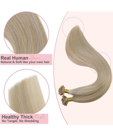 Easyouth Real Hair Extensions - 18 Inch Remy Bonding Blonde Hair Extensions | 50g 50 Pieces #27P613 & #27/613 Honey Blond Mix - Buy Online on GoSupps.com