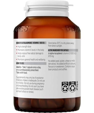 Blackmores Natural E 1000IU 100 Capsules - Buy Online on GoSupps.com