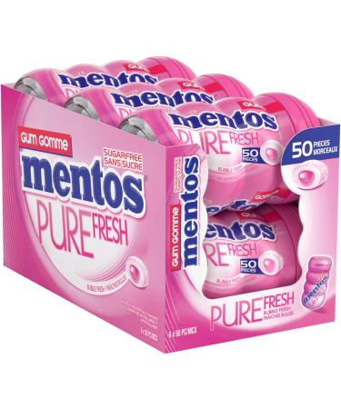 Mentos Pure Fresh - Bubble Fresh Flavour - Pack of 6 bottles (300 pieces) - Sugar-free Gum Bubble Fresh 300 count (Pack of 1) - Buy Online on GoSupps.com