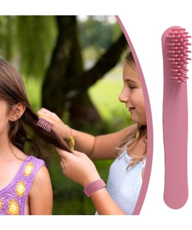 Buy Generic Scalp Massage Brush | Long Handle Soft Hair Combing for Men & Women | Gentle Scalp Care | Rose Color - Buy Online on GoSupps.com