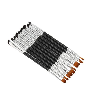 10pcs Sickle Brush Soft Detail Makeup Cosmetic Artificial Fiber
