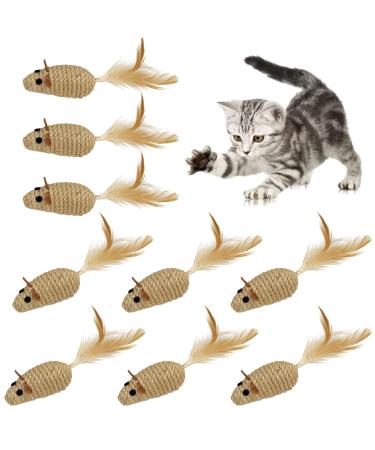 Shengruili 9 pieces of cat toys mouse toy mice for cats interactive cat toys toy mice for cats for cats and kitten toys mice A -z-9-b