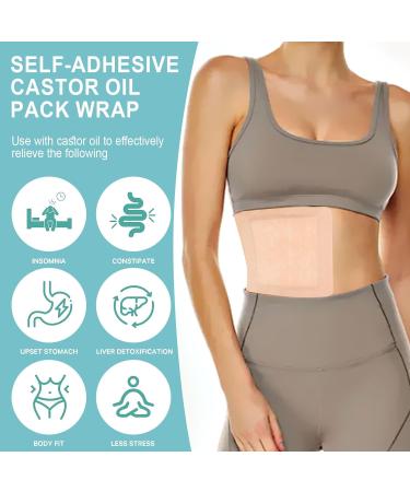 Hbaid 10 PCS Castor Oil Pack Wrap Castor Oil Packs for Liver Detox Aid Sleep Highly Absorbent Self-Adhesive Castor Oil Wrap Organic Cotton No Wash Easy to Use Anti-Seepage (Oil Not Included) 10 Pcs 10 ml (Pack of 1) - Buy Online on GoSupps.com
