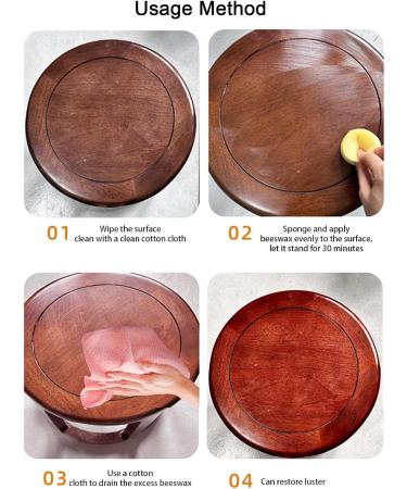 Wood Polish Beewax - 80g Multifunctional Wood Polishing Conditioner | Beewax Polish for Wood Furniture Wardrobes Wood Floors Cabinets Chairs Protection Ondian - Buy Online on GoSupps.com