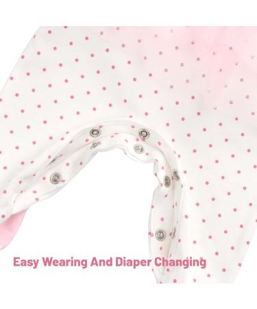 R.B. Hickory Baby Girls Cotton Tutu Romper Onesie Footed Coverall 6-9 Months in White - Buy Online on GoSupps.com