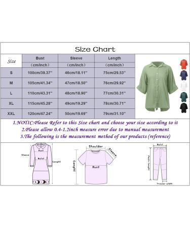 Summer Linen Tops for Women Sale Clearance Summer Tees Long Sleeve Half Sleeve V-Neck Cotton and Linen Loose Shirt Blouses Ladies Tshirt Casual Flowy Beach T-Shirt Tops 3200-qppoj-e-green XL - Buy Online on GoSupps.com