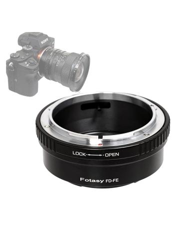 Fotasy Cannon FD Lens to E Mount Adapter, FD E Mount, FD Lens to E, Compatible with Sony Mirrorless a7 a7R a7s II III IV a9 a7c Alpha 1 a6600 a6500 a6400 a6300 a6100 a6000 a5100 a5000 a3500 ZV-E10