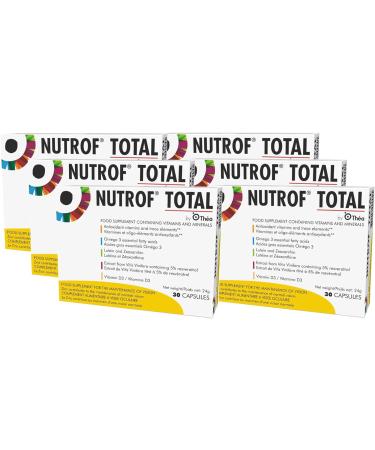 Nutrof Total Capsules Eye Health Supplement - 180 Capsules with Lutein, Zeaxanthin, Omega 3, and Antioxidants - Buy Online on GoSupps.com