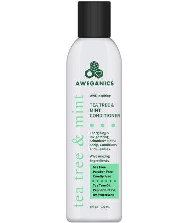 Tea Tree Mint Conditioner - Inspiring Aromatherapy Invigorating Peppermint Conditioners - Cooling Cleansing Moisturizing - SLS Paraben & Cruelty-Free COLOR SAFE