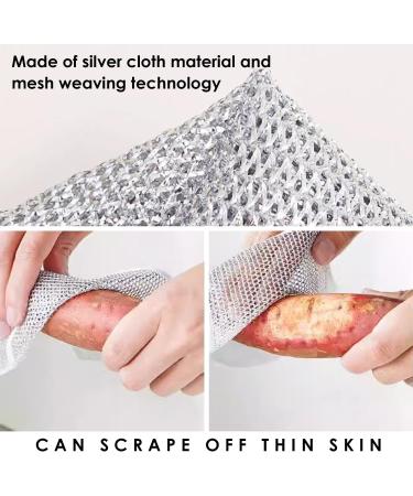 6 Pack Metallic Wire Tea Towels - Reusable Soft Kitchen Cleaning Tools | Square Multifunctional Towels for Home & International Shipping - Buy Online on GoSupps.com