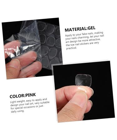 Gogogmee 50 Sheets Self-Adhesive Toe Nail Stickers with Strong Jelly Gel Glue Waterproof Press Nail Tabs for Women for DIY Manicure Artificial Nails Easy Application Long Lasting - Buy Online on GoSupps.com