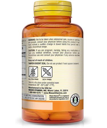 Mason Natural Prune Senna Concentrate 100 Capsules - Digestive Health Supplement - Buy Online on GoSupps.com
